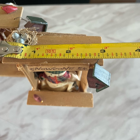 SET OF HANDMADE PRIMITIVE WINTER SNOWMAN DECOR - Picture 8 of 9